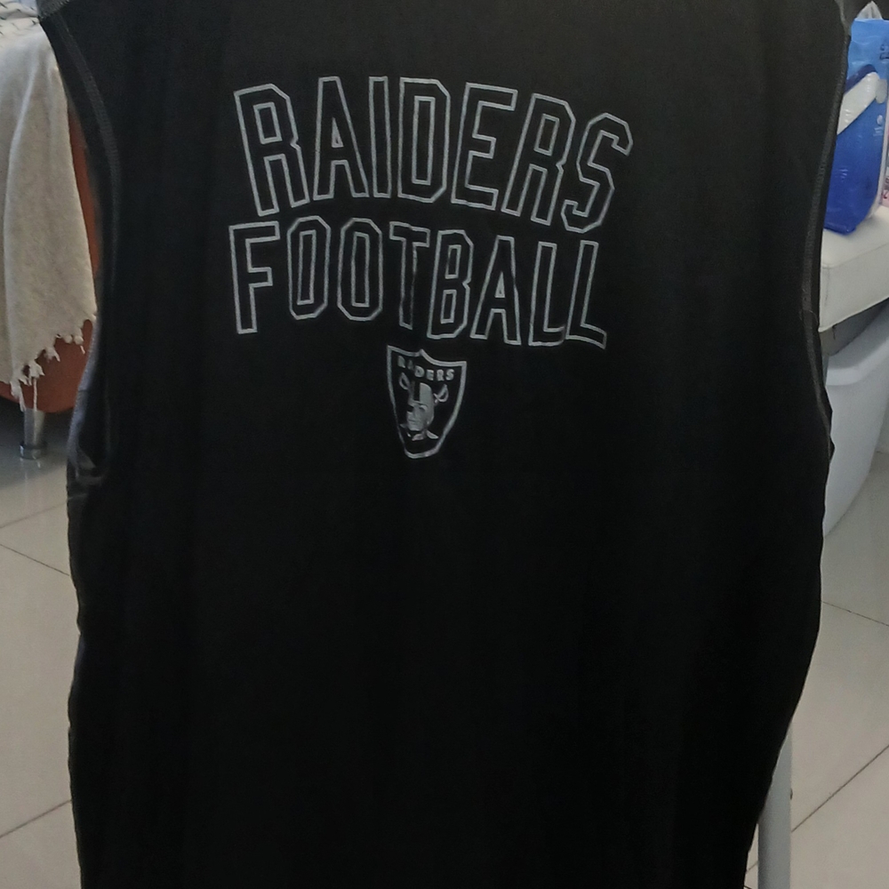 Majestic Black Raiders Football Tank Top